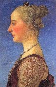 Pollaiuolo, Piero Portrait of a Young Woman oil painting artist